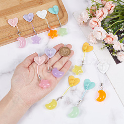 10Pcs 5 Style Resin Mobile Straps&nbsp;HJEW-OC00040