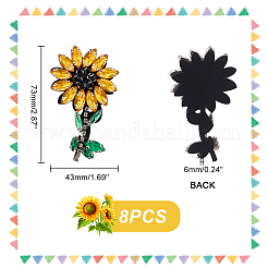 Sunflower Rhinestone Appliques&nbsp;AJEW-WH0367-60