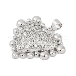 Brass Micro Pave Cubic Zirconia Pendants&nbsp;KK-A241-07P