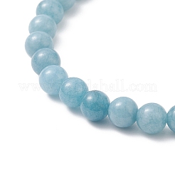 3Pcs 3 Style Natural Blue Quartz & Grade A Amazonite & Turquoise Cross Beaded Stretch Bracelets Set&nbsp;BJEW-JB09408