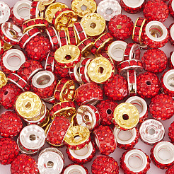 120Ppcs 4Style Pave Disco Ball Beads&nbsp;RB-TA0001-17