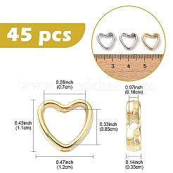45Pcs 3 Colors CCB Plastic Beads Frames&nbsp;FIND-YW0005-27