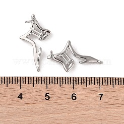 Brass with Cubic Zirconia Rhombus Stud Earring Findings&nbsp;LS-KK-B087-05P