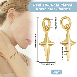20Pcs Brass Charms&nbsp;KK-BBC0017-27