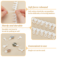 1Bundle Polyester Elastic Button Looping Trim&nbsp;OCOR-BC0006-93B