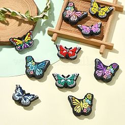 10Pcs 10 Styles Butterfly with Flower Food Grade Eco-Friendly Silicone Beads&nbsp;SIL-CJ0002-99