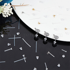 8Pcs 4 Style 304 Stainless Steel Ball Stud Earring Post&nbsp;FIND-NB0004-61