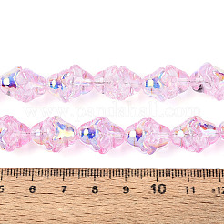 Electroplate Transparent Glass Beads Strands&nbsp;EGLA-N020-03D