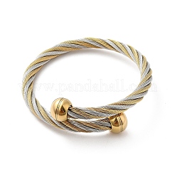 304 Stainless Steel Torque Bangles Bangles for Women&nbsp;BJEW-M042-07GP