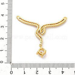 Brass Micro Pave Clear Cubic Zirconia Connector Charms&nbsp;X-KK-C108-02B-G