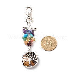 Gemstone Chips Angel Pendant Decorations&nbsp;HJEW-JM00718