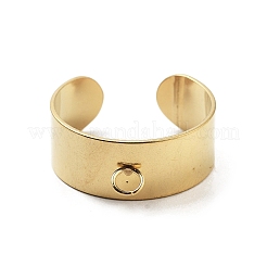 304 Stainless Steel Open Cuff Ring Components&nbsp;STAS-Z091-03G-01