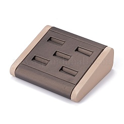 Wooden Clovered with PU Leather Ring Displays&nbsp;RDIS-F003-01A