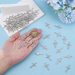 50Pcs Alloy Rhinestone Pendants&nbsp;FIND-ME0002-13P