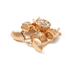 Rack Plating Alloy Rhinestone Pendants&nbsp;ALRI-M006-10G
