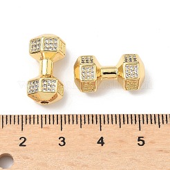 Brass Clear Cubic Zirconia Beads&nbsp;KK-Q068-11G