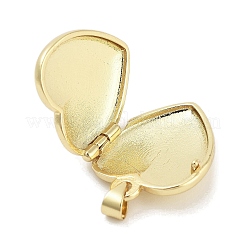 Rack Plating Brass Locket Pendants&nbsp;KK-Z064-34G