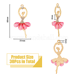 30Pcs Transparent Resin Big Pendants&nbsp;ALRI-DC0001-05B