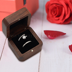 Wooden Rings Storage MagneticGift Boxes&nbsp;CON-WH0109-001