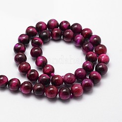 Natural Tiger Eye Bead Strands&nbsp;G-G735-23-8mm-04