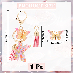 Zinc Alloy Tassel Keychain&nbsp;KEYC-WH20004-12O