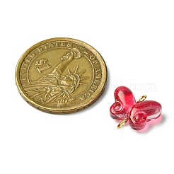 Butterfly Gradient Color Baking Paint Transparent Glass Connector Charms&nbsp;PALLOY-JF03278-01