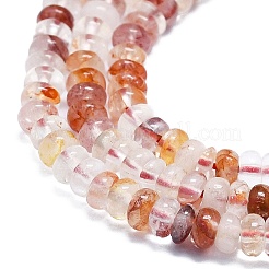 Natural Red Hematoid Quartz/Ferruginous Quartz Beads Strands&nbsp;G-K245-B07-01