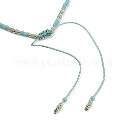 Miyuki Seed Beads and Natural Apatite Braided Bead Bracelets&nbsp;BJEW-C061-01