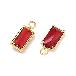 Brass Glass Charms&nbsp;KK-Z136-13G-02
