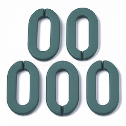 Opaque Spray Painted Acrylic Linking Rings&nbsp;OACR-N009-002A-A