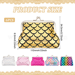 6Pcs 6 Style PVC Wallets for Women&nbsp;AJEW-FG0003-12