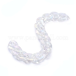 Handmade Transparent Acrylic Curb Chains&nbsp;X-AJEW-JB00626-02
