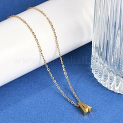 Ion Plating(IP) 304 Stainless Steel Pendant Necklaces&nbsp;NJEW-R050-01G-01