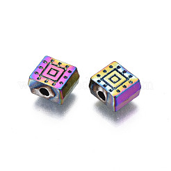 Rack Plating Rainbow Color Alloy Beads&nbsp;PALLOY-S180-357