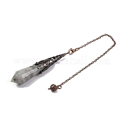 Natural & Synthetic Gemstone Pointed Dowsing Pendulum Big Pendants&nbsp;G-H285-06R-A