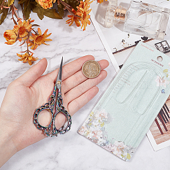 1Pc Peach Blossom Stainless Steel Scissors&nbsp;AJEW-SC0002-78A