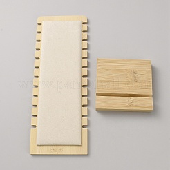 Bamboo Necklace Organizer Display Stands&nbsp;NDIS-WH0009-21A