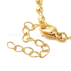Real 18K Gold Plated Brass Pave Shell Ball Chain Locket Pendant Necklaces for Women&nbsp;NJEW-K381-02C-G