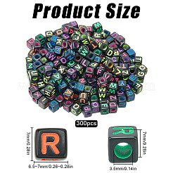 300Pcs Letter Acrylic European Beads&nbsp;OACR-SC0001-70A