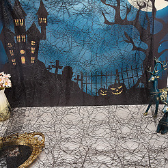 Polyester Spider Web Fabric&nbsp;DIY-WH20049-44A