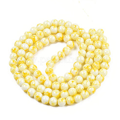 Spray Painted Glass Bead Strands&nbsp;GLAA-R139-8mm-17