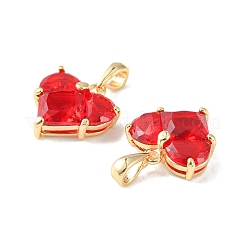 Brass Micro Pave Cubic Zirconia Charms&nbsp;KK-L208-03G-01