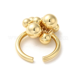 Brass Open Cuff Rings for Women&nbsp;RJEW-M169-02G