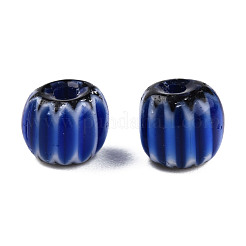 Handmade Lampwork Chevron Beads Strands&nbsp;LAMP-N023-003