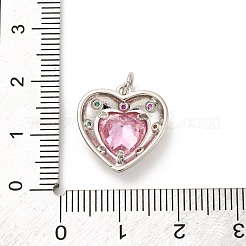 Brass Micro Pave Cubic Zirconia Pendants&nbsp;KK-U033-01P