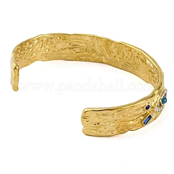 304 Stainless Steel Natural Turquoise Cuff Bracelets&nbsp;BJEW-U009-01G-03