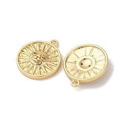 Brass Micro Pave Cubic Zirconia Pendants&nbsp;KK-D388-10G
