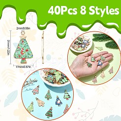 40Pcs 8 Styles Christmas Theme Alloy Pendant&nbsp;FIND-CJ0002-32