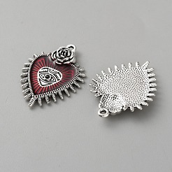 Tibetan Style Alloy Enamel Pendants&nbsp;ENAM-WH0058-036D