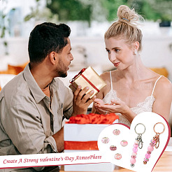 Valentine's Day DIY Beadable Keychain Making Kit&nbsp;DIY-TA0006-66